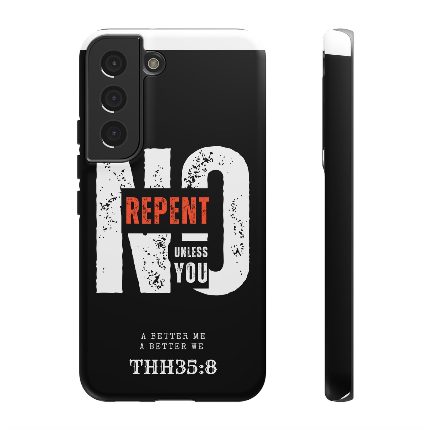Repent Phone Case, Tough Phone Cover, Christian Gift, Scripture Phone Protector, Faith-Based Tech Accessory