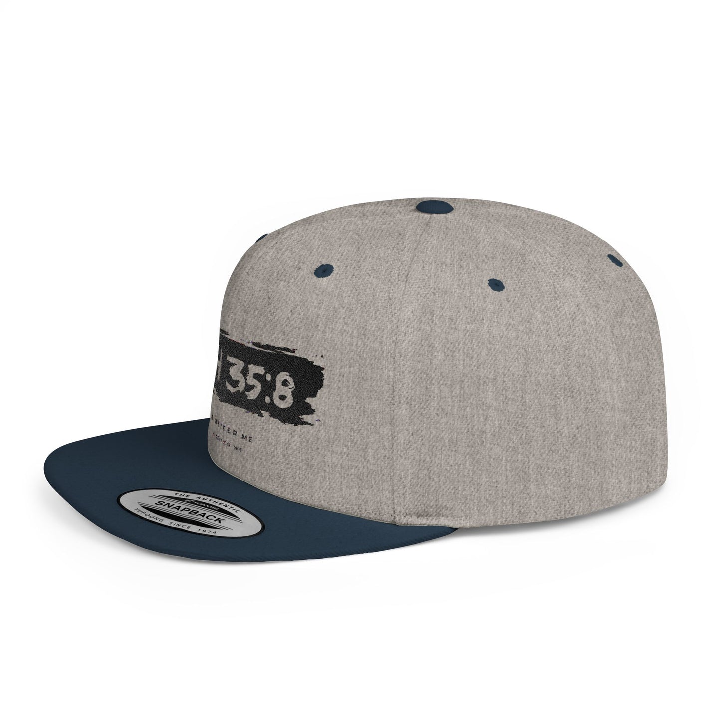 Flat Bill Snapback Hat, Faith-Inspired Cap, Stylish Snapback for Everyday Wear, Gift for Friends, Casual Headwear