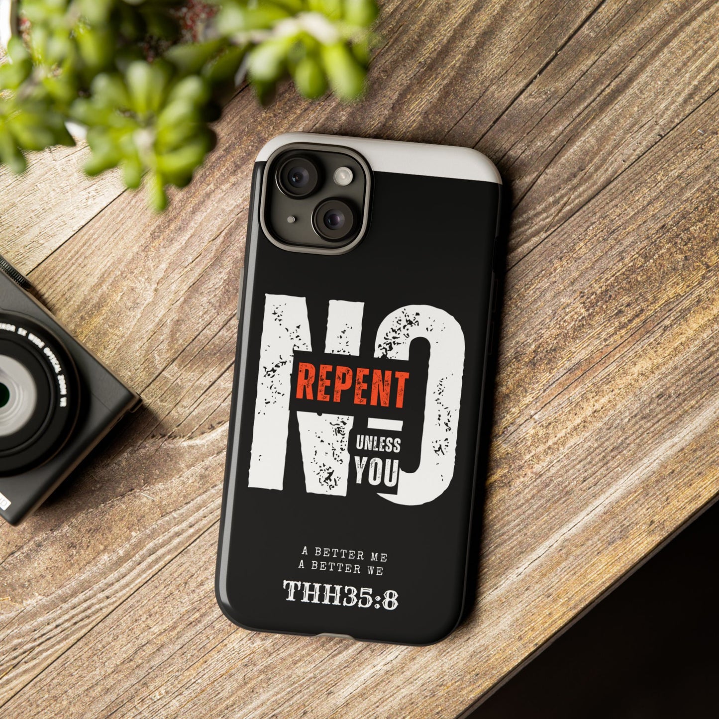 Repent Phone Case, Tough Phone Cover, Christian Gift, Scripture Phone Protector, Faith-Based Tech Accessory