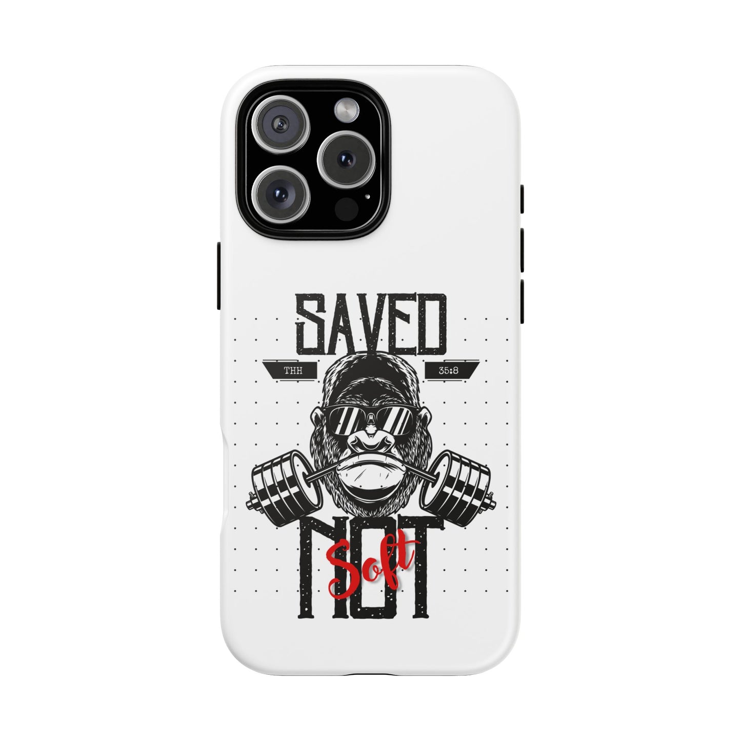 Tough Cases - Heavy Duty Phone Case for Fitness Lovers, Gym Accessories, Workout Gifts, Saved by Lift Design, Tough Armor