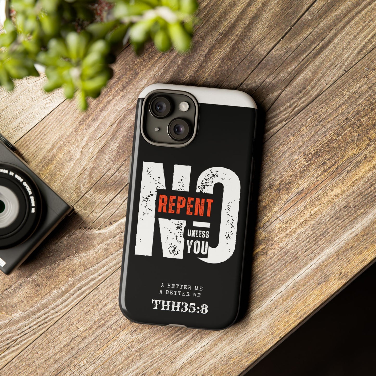 Repent Phone Case, Tough Phone Cover, Christian Gift, Scripture Phone Protector, Faith-Based Tech Accessory
