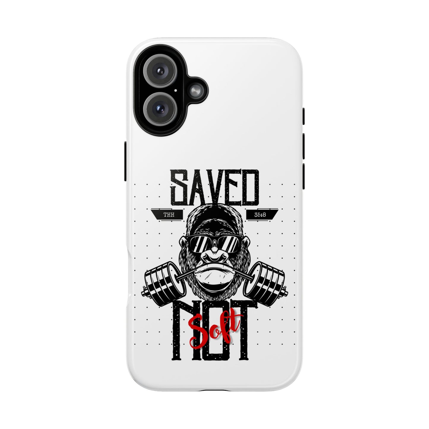 Tough Cases - Heavy Duty Phone Case for Fitness Lovers, Gym Accessories, Workout Gifts, Saved by Lift Design, Tough Armor