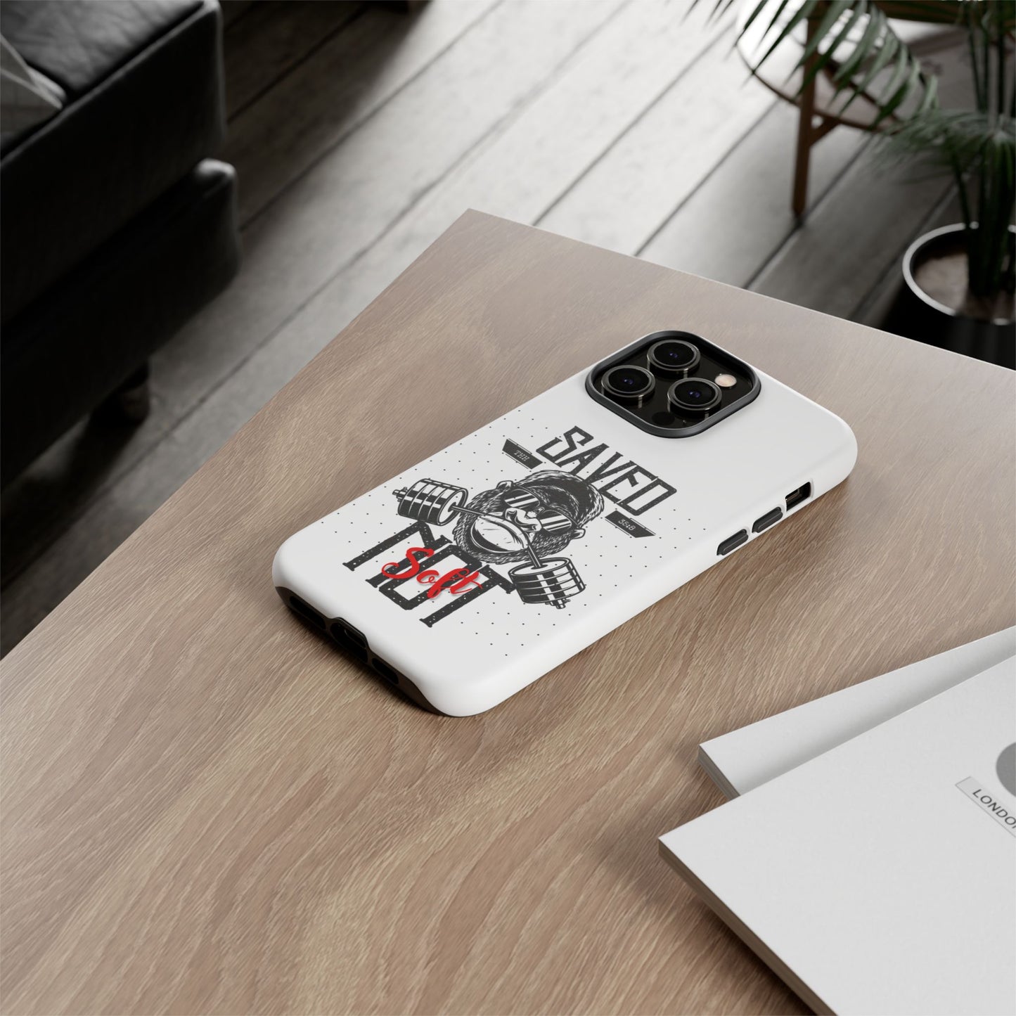 Tough Cases - Heavy Duty Phone Case for Fitness Lovers, Gym Accessories, Workout Gifts, Saved by Lift Design, Tough Armor