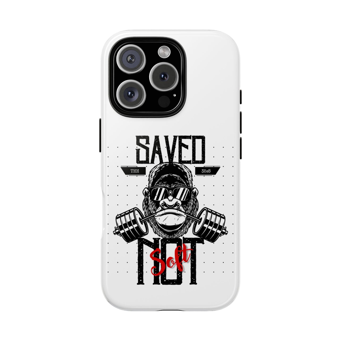 Tough Cases - Heavy Duty Phone Case for Fitness Lovers, Gym Accessories, Workout Gifts, Saved by Lift Design, Tough Armor