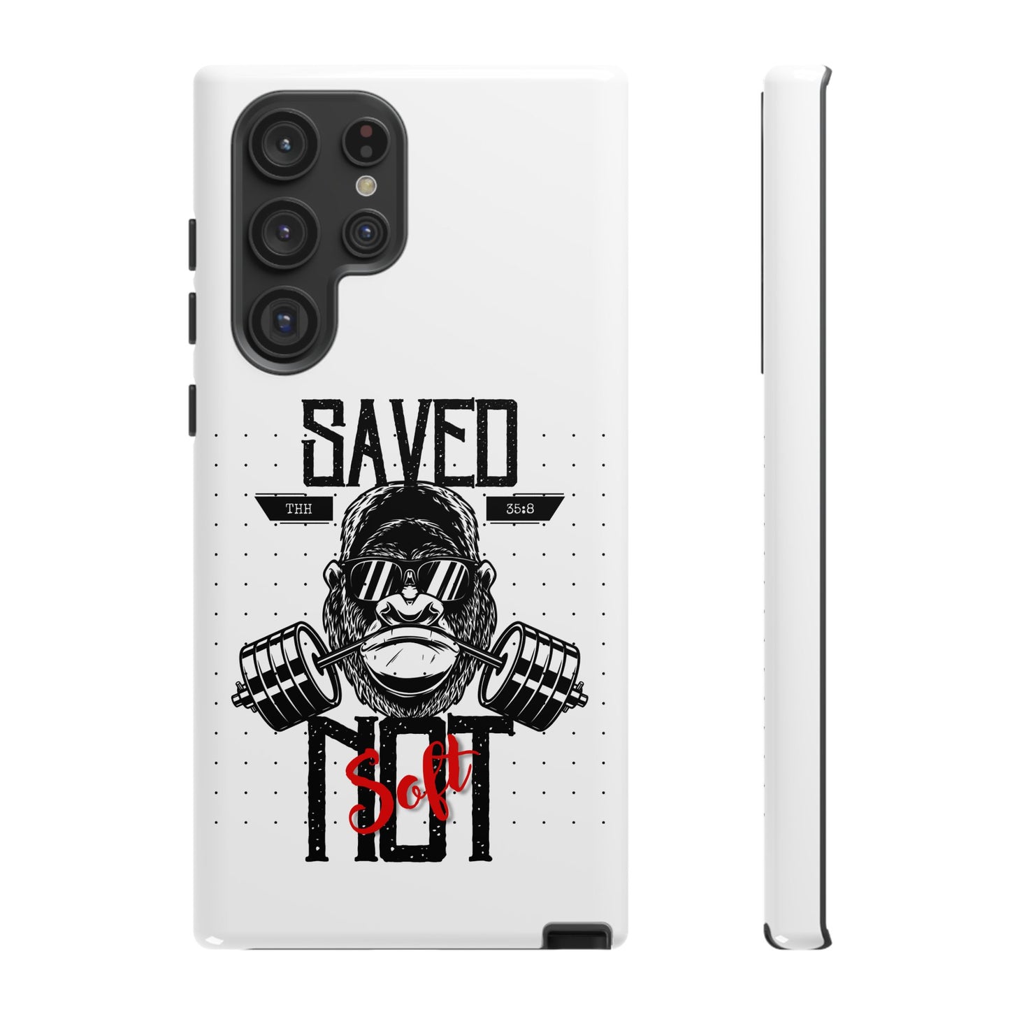 Tough Cases - Heavy Duty Phone Case for Fitness Lovers, Gym Accessories, Workout Gifts, Saved by Lift Design, Tough Armor
