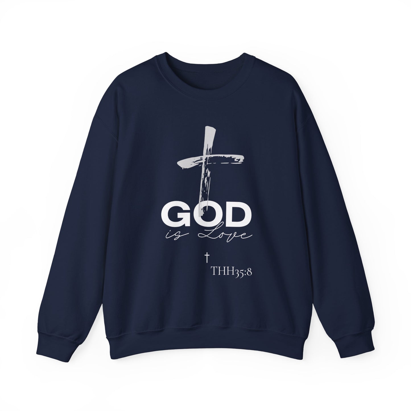 Faith-Inspired Crewneck Sweatshirt | Cozy Christian Apparel, Religious Gift, God is Love, Perfect for Church and Everyday Wear