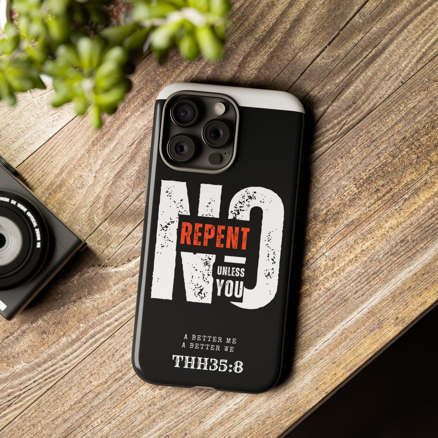 Repent Phone Case, Tough Phone Cover, Christian Gift, Scripture Phone Protector, Faith-Based Tech Accessory