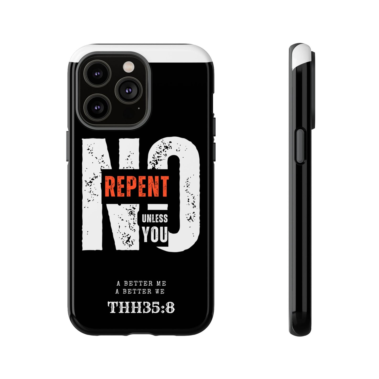 Repent Phone Case, Tough Phone Cover, Christian Gift, Scripture Phone Protector, Faith-Based Tech Accessory