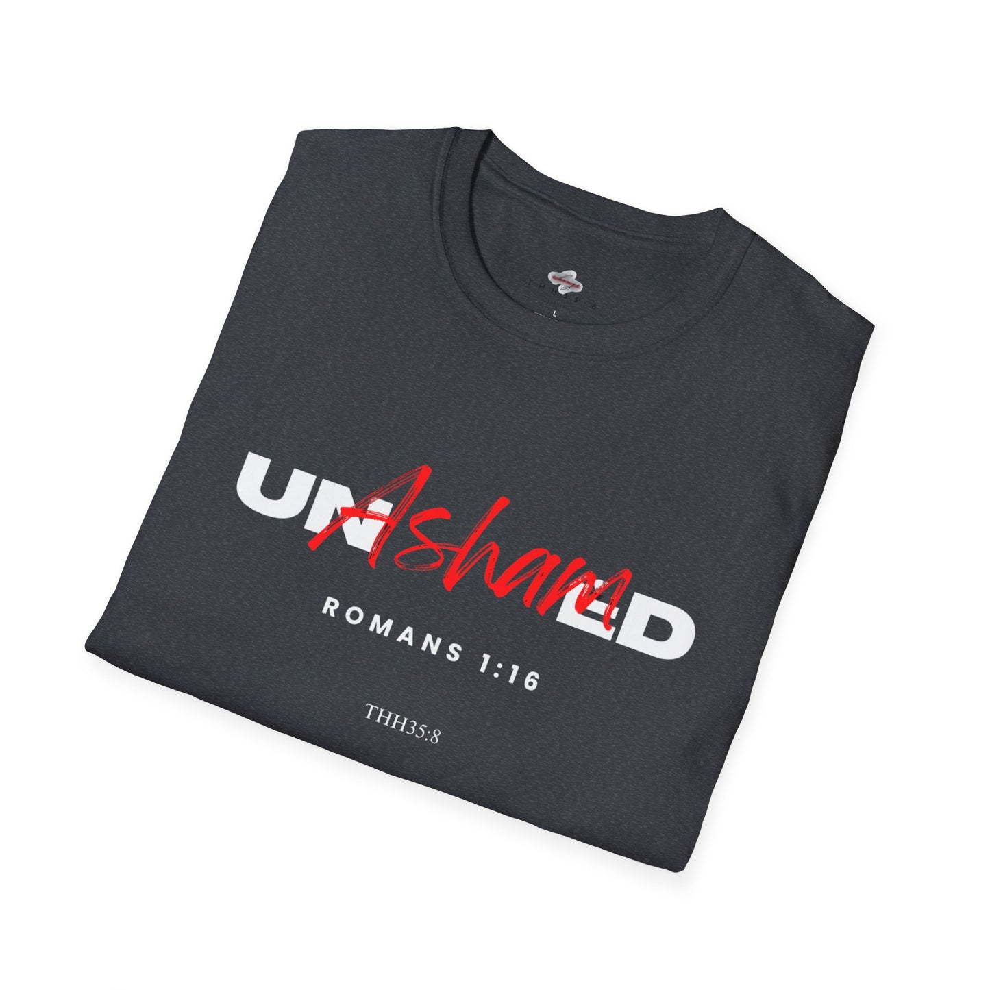 Unisex Softstyle T-Shirt with 'UNSHARED' Design, Inspirational Apparel, Christian Gift, Casual Wear, Faith-Based Fashion.