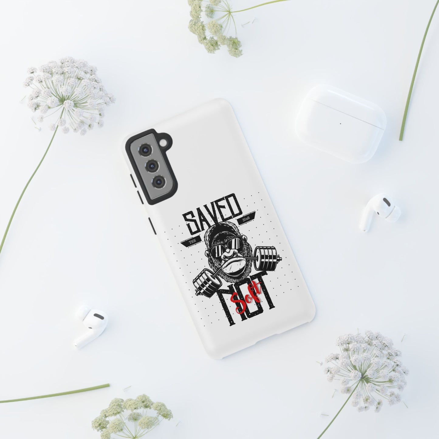 Tough Cases - Heavy Duty Phone Case for Fitness Lovers, Gym Accessories, Workout Gifts, Saved by Lift Design, Tough Armor