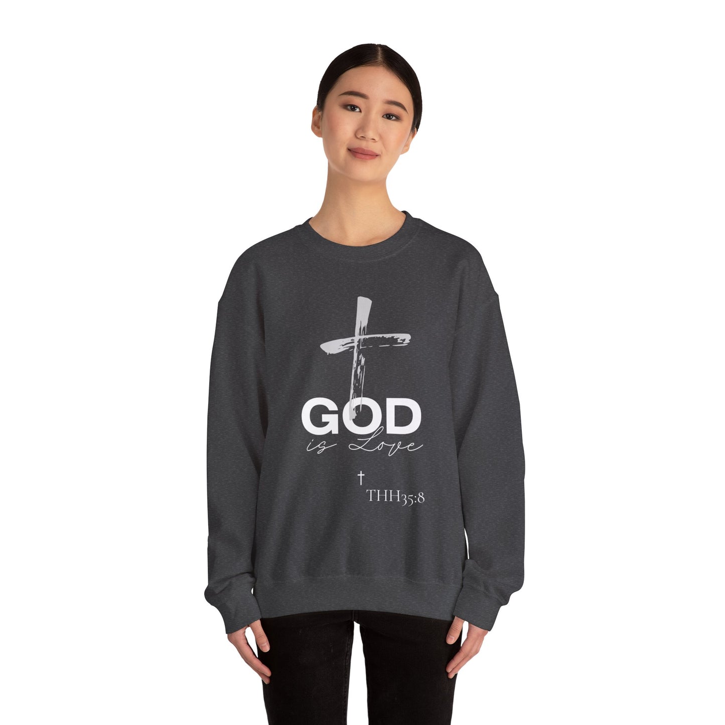Faith-Inspired Crewneck Sweatshirt | Cozy Christian Apparel, Religious Gift, God is Love, Perfect for Church and Everyday Wear