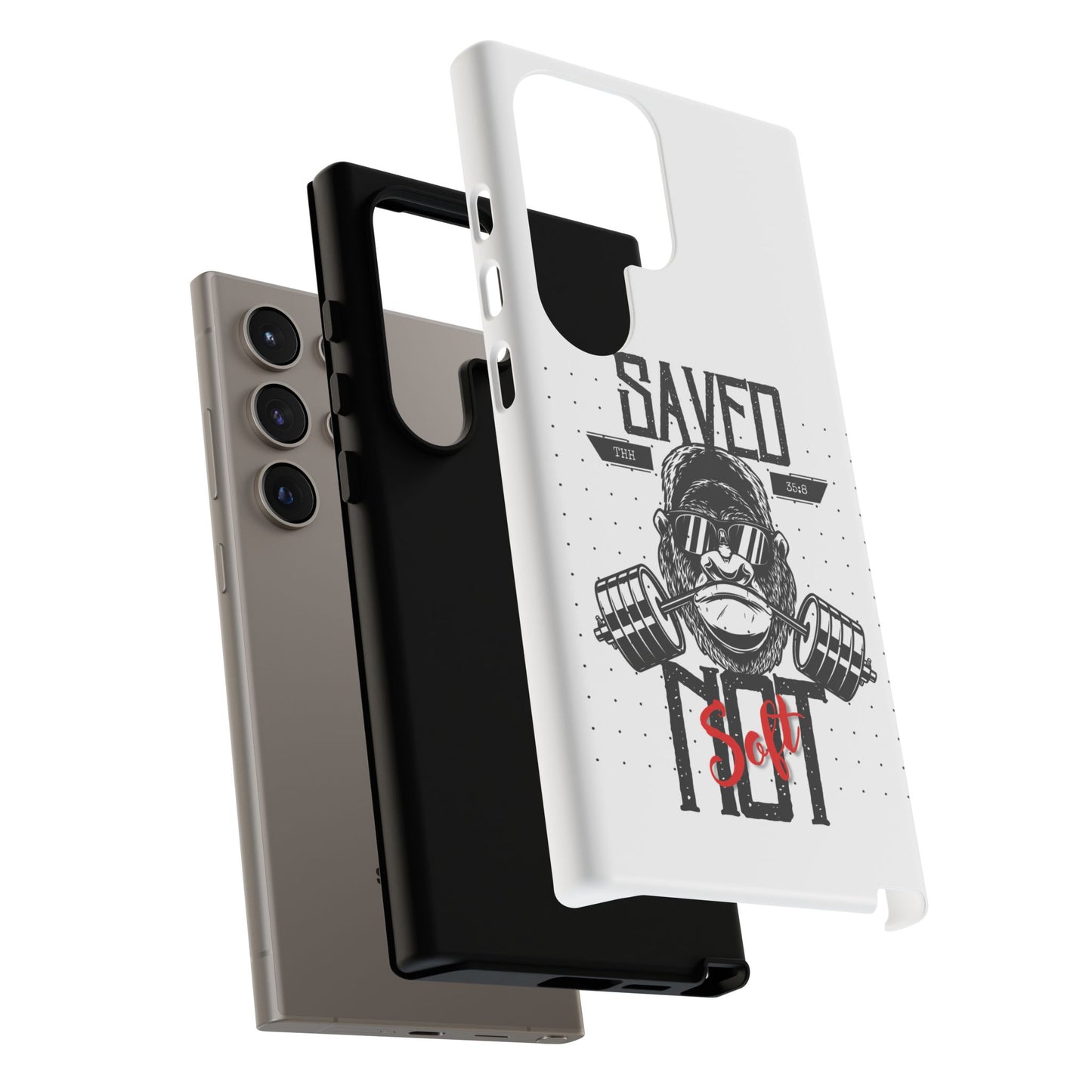 Tough Cases - Heavy Duty Phone Case for Fitness Lovers, Gym Accessories, Workout Gifts, Saved by Lift Design, Tough Armor