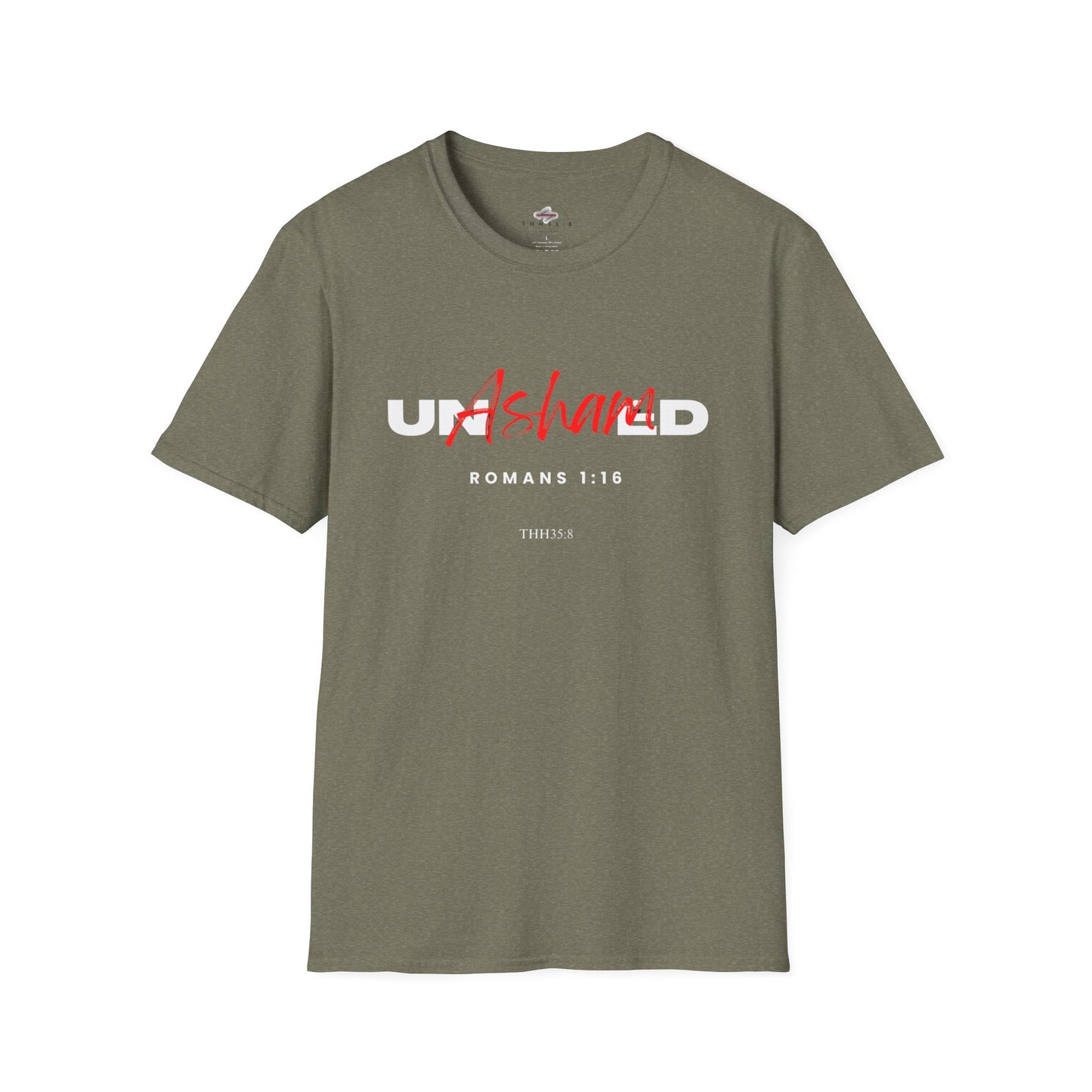 Unisex Softstyle T-Shirt with 'UNSHARED' Design, Inspirational Apparel, Christian Gift, Casual Wear, Faith-Based Fashion.