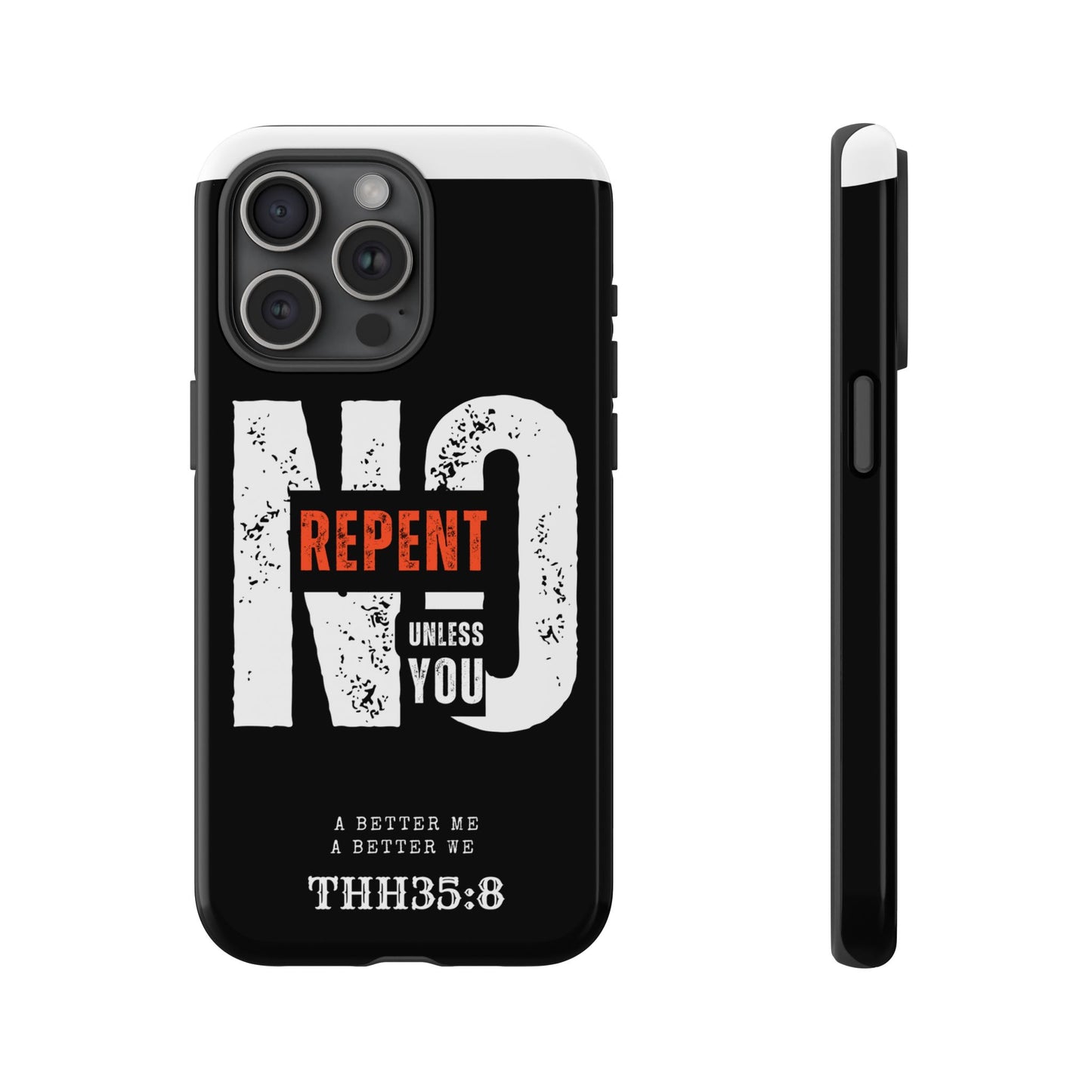 Repent Phone Case, Tough Phone Cover, Christian Gift, Scripture Phone Protector, Faith-Based Tech Accessory