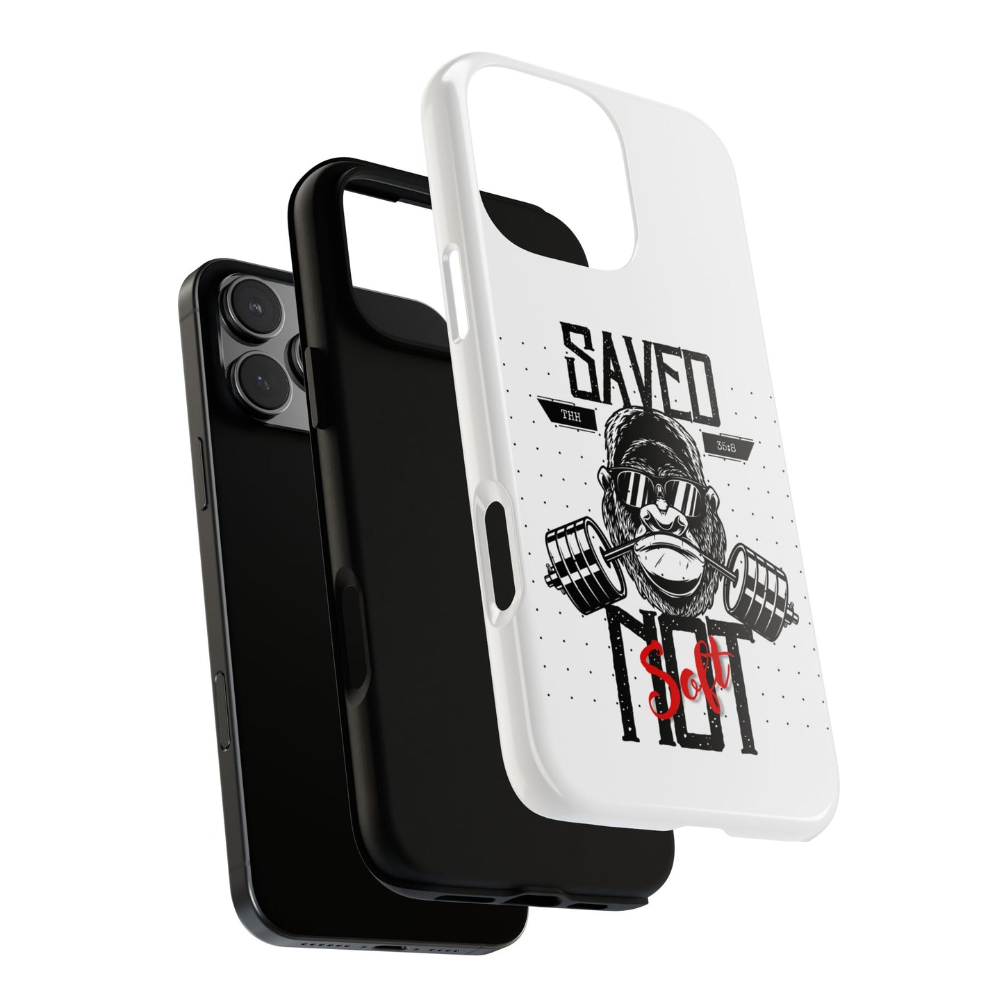 Tough Cases - Heavy Duty Phone Case for Fitness Lovers, Gym Accessories, Workout Gifts, Saved by Lift Design, Tough Armor