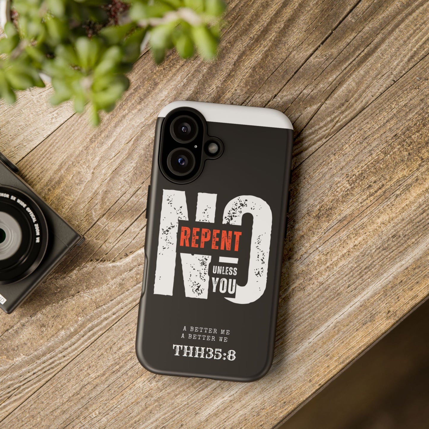 Repent Phone Case, Tough Phone Cover, Christian Gift, Scripture Phone Protector, Faith-Based Tech Accessory