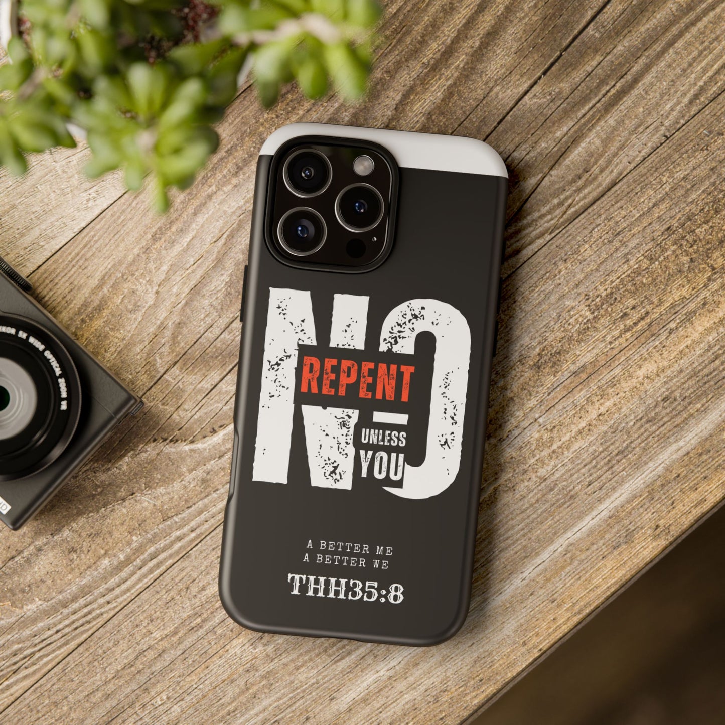 Repent Phone Case, Tough Phone Cover, Christian Gift, Scripture Phone Protector, Faith-Based Tech Accessory