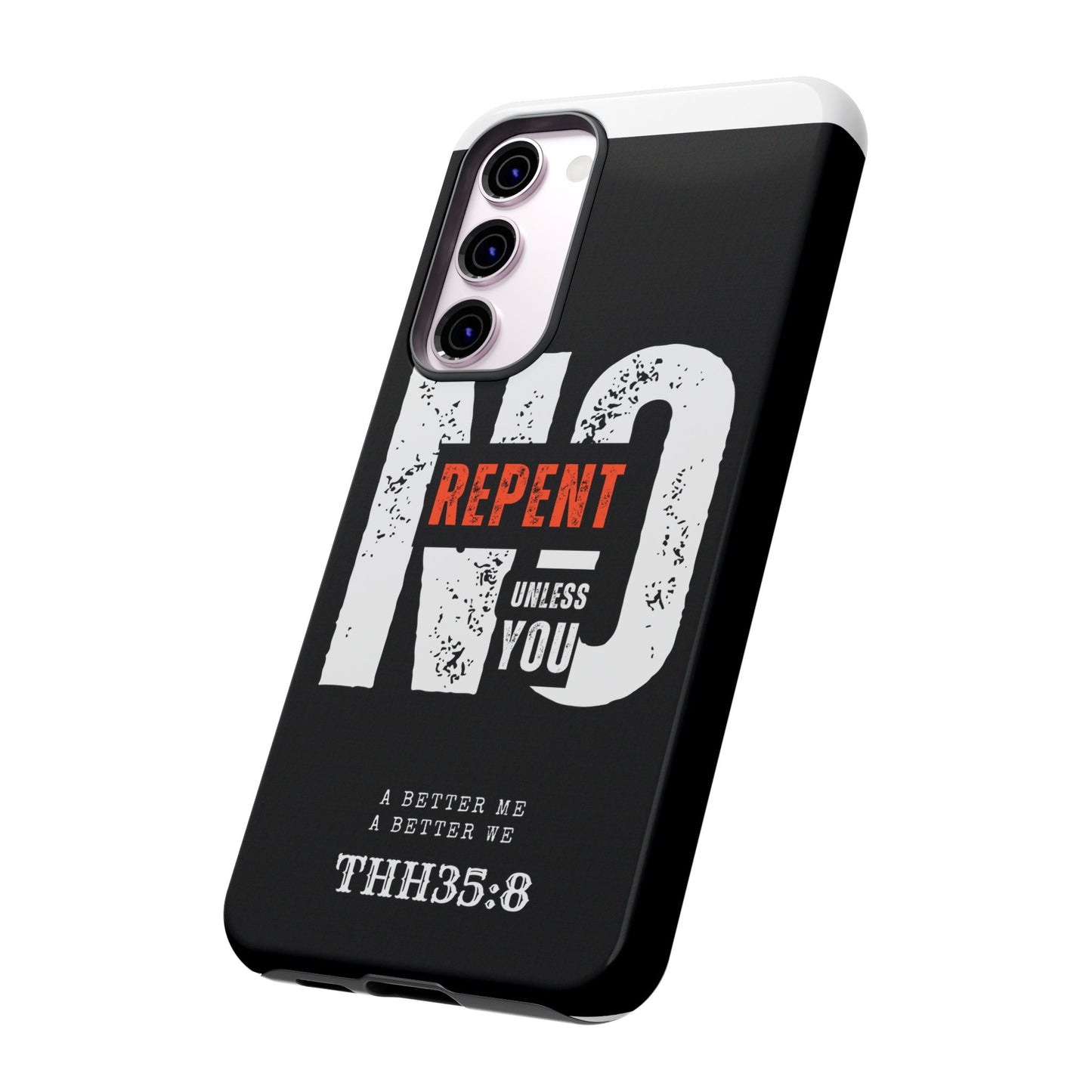 Repent Phone Case, Tough Phone Cover, Christian Gift, Scripture Phone Protector, Faith-Based Tech Accessory