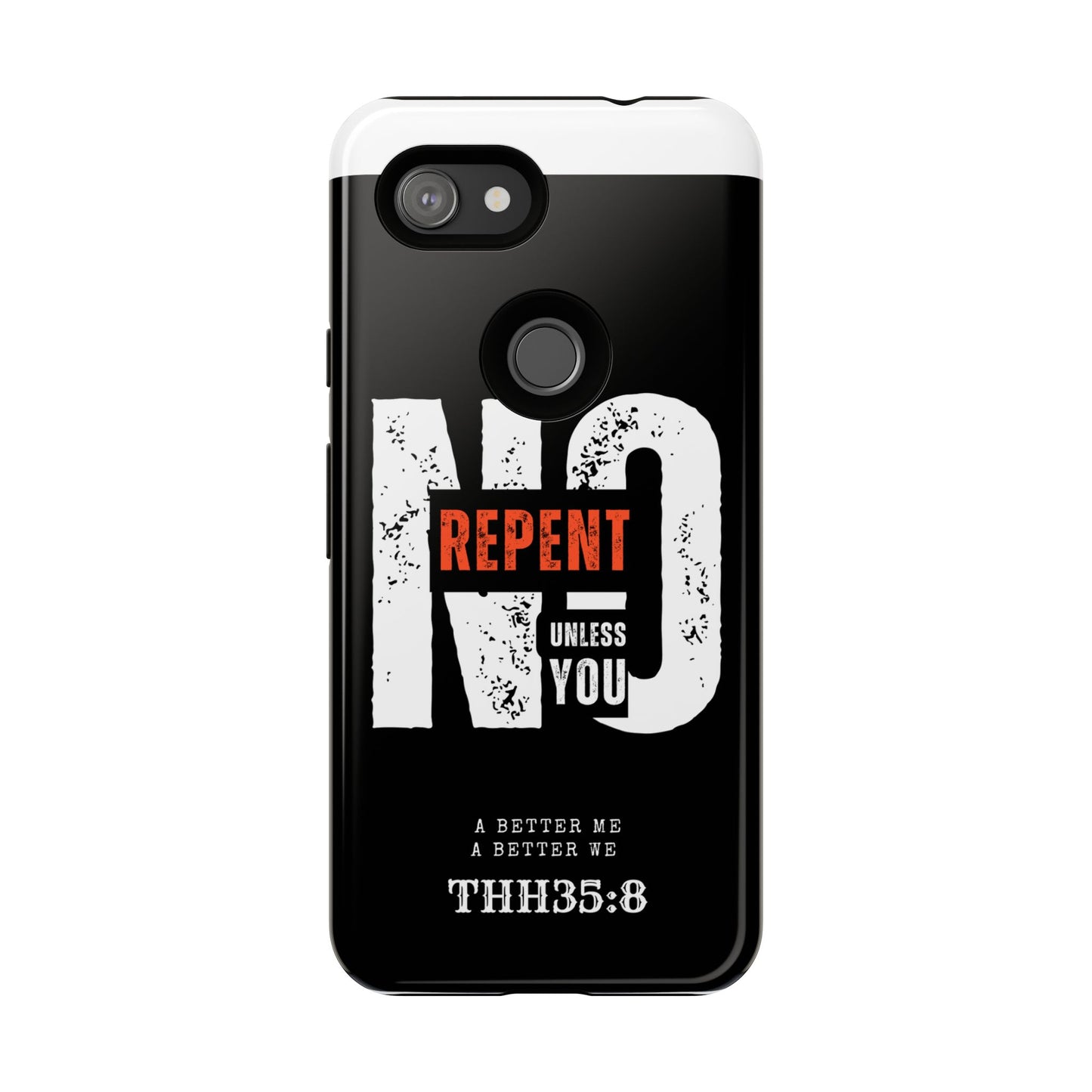 Repent Phone Case, Tough Phone Cover, Christian Gift, Scripture Phone Protector, Faith-Based Tech Accessory