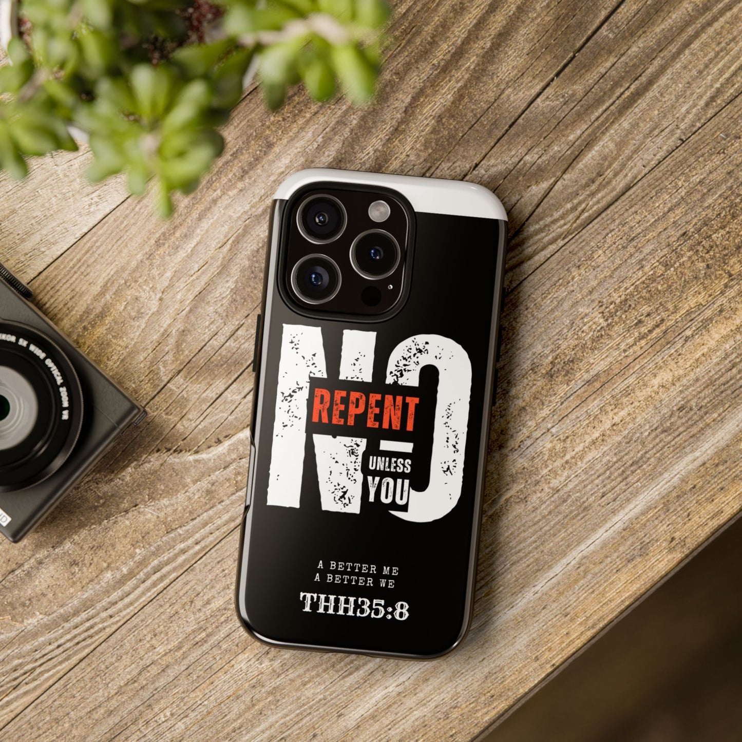 Repent Phone Case, Tough Phone Cover, Christian Gift, Scripture Phone Protector, Faith-Based Tech Accessory