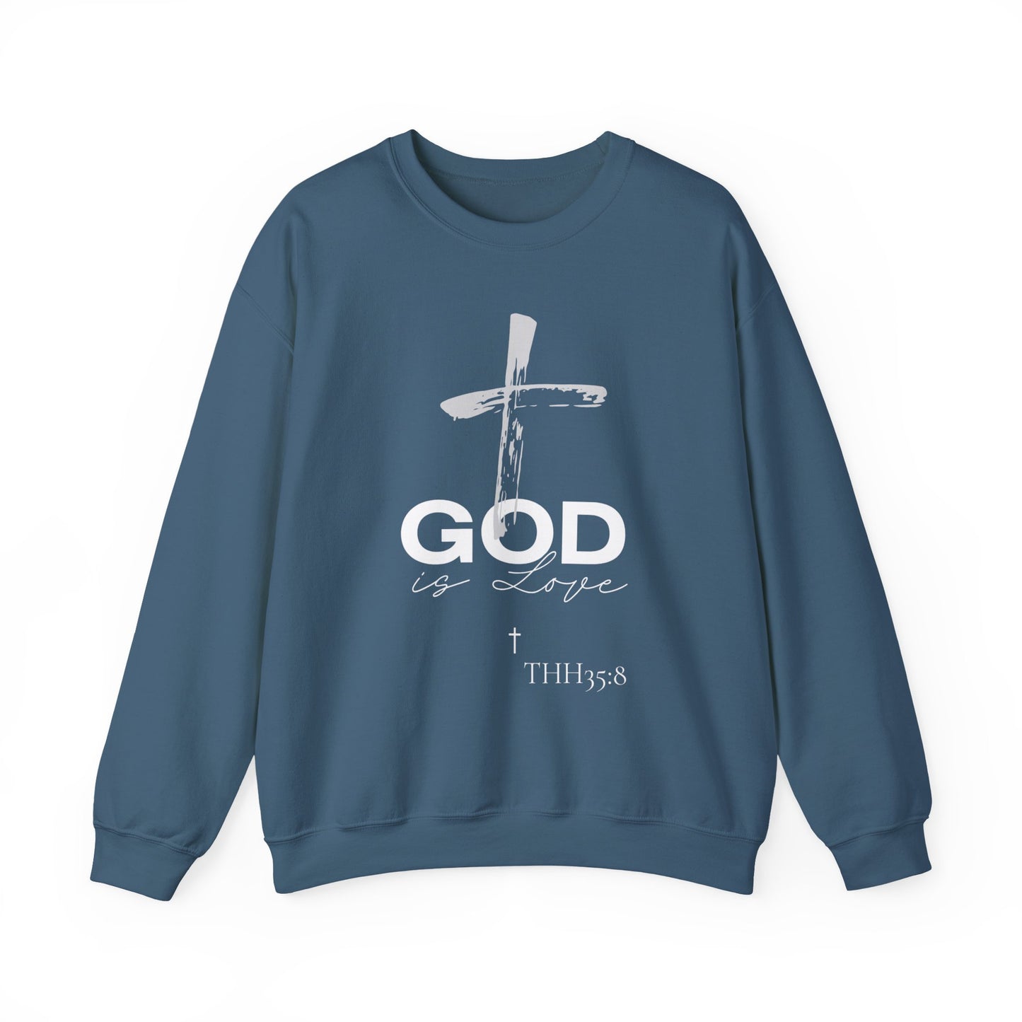 Faith-Inspired Crewneck Sweatshirt | Cozy Christian Apparel, Religious Gift, God is Love, Perfect for Church and Everyday Wear