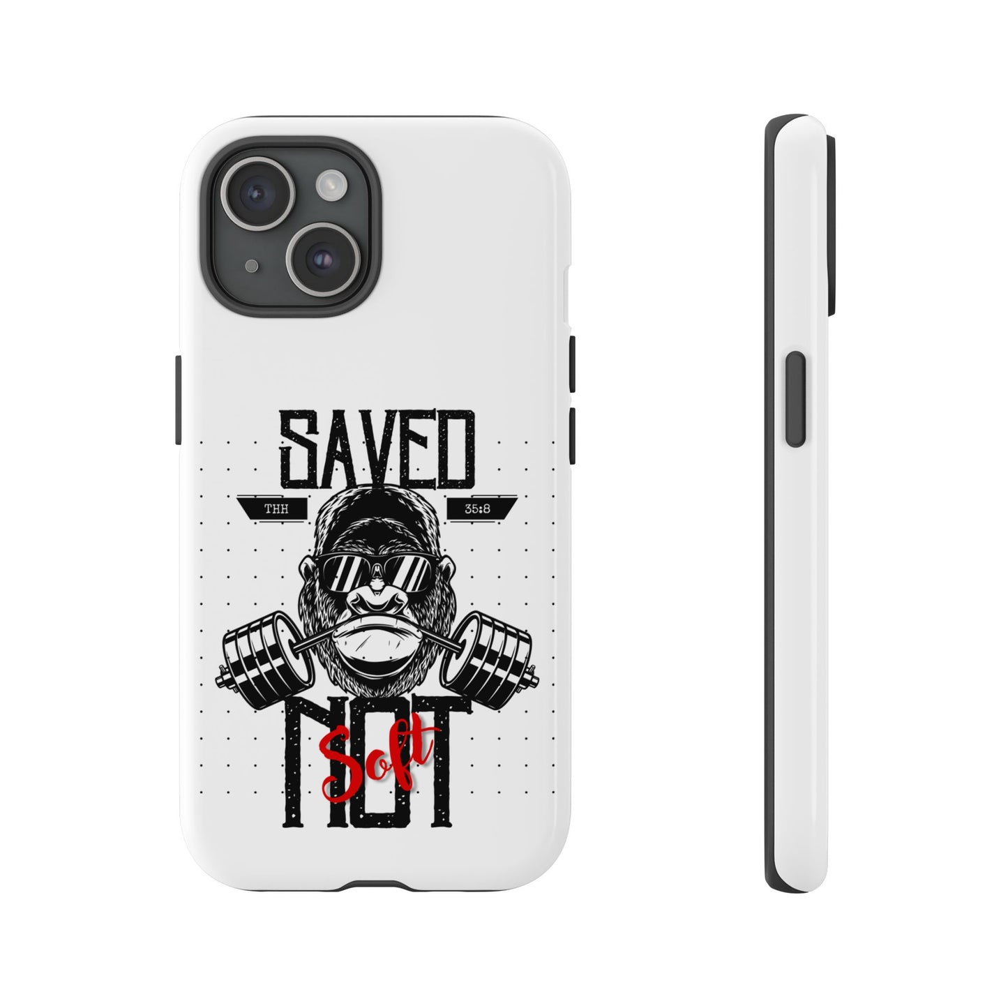Tough Cases - Heavy Duty Phone Case for Fitness Lovers, Gym Accessories, Workout Gifts, Saved by Lift Design, Tough Armor
