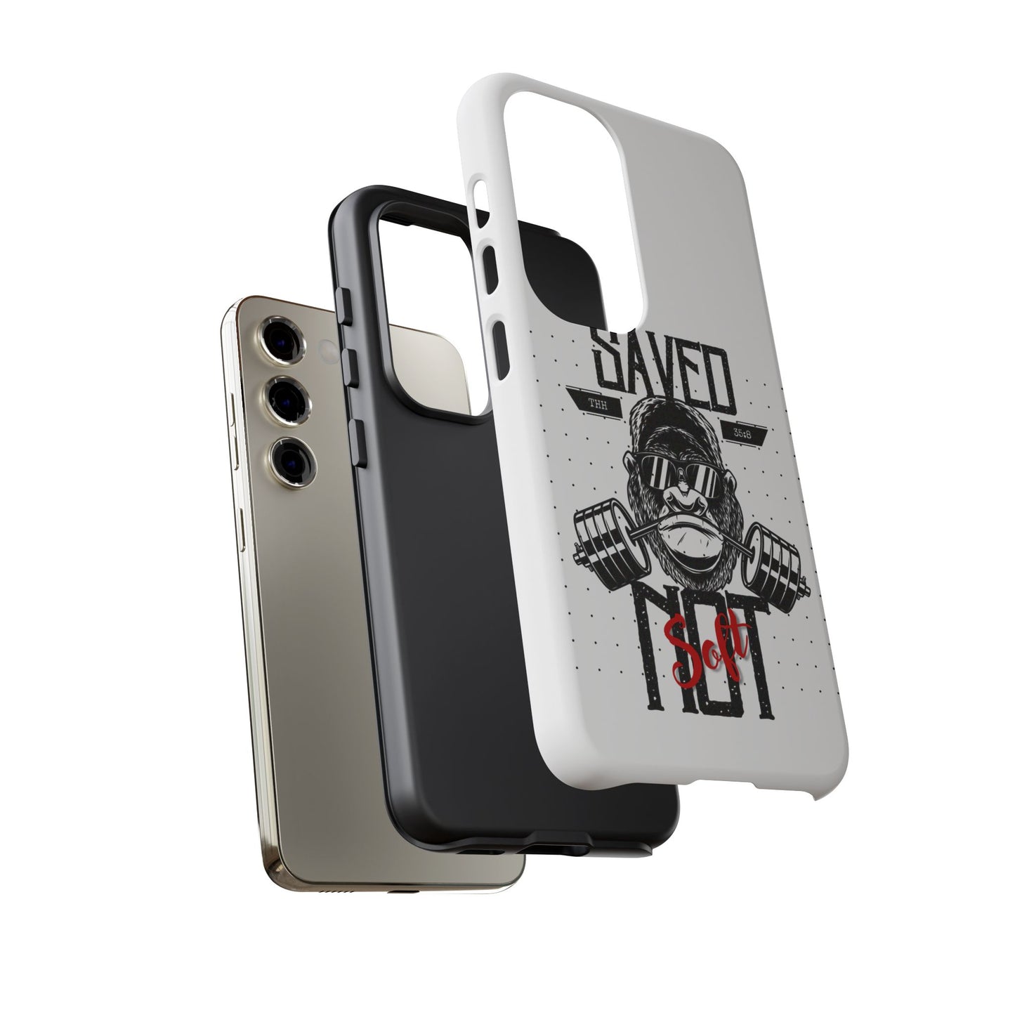 Tough Cases - Heavy Duty Phone Case for Fitness Lovers, Gym Accessories, Workout Gifts, Saved by Lift Design, Tough Armor
