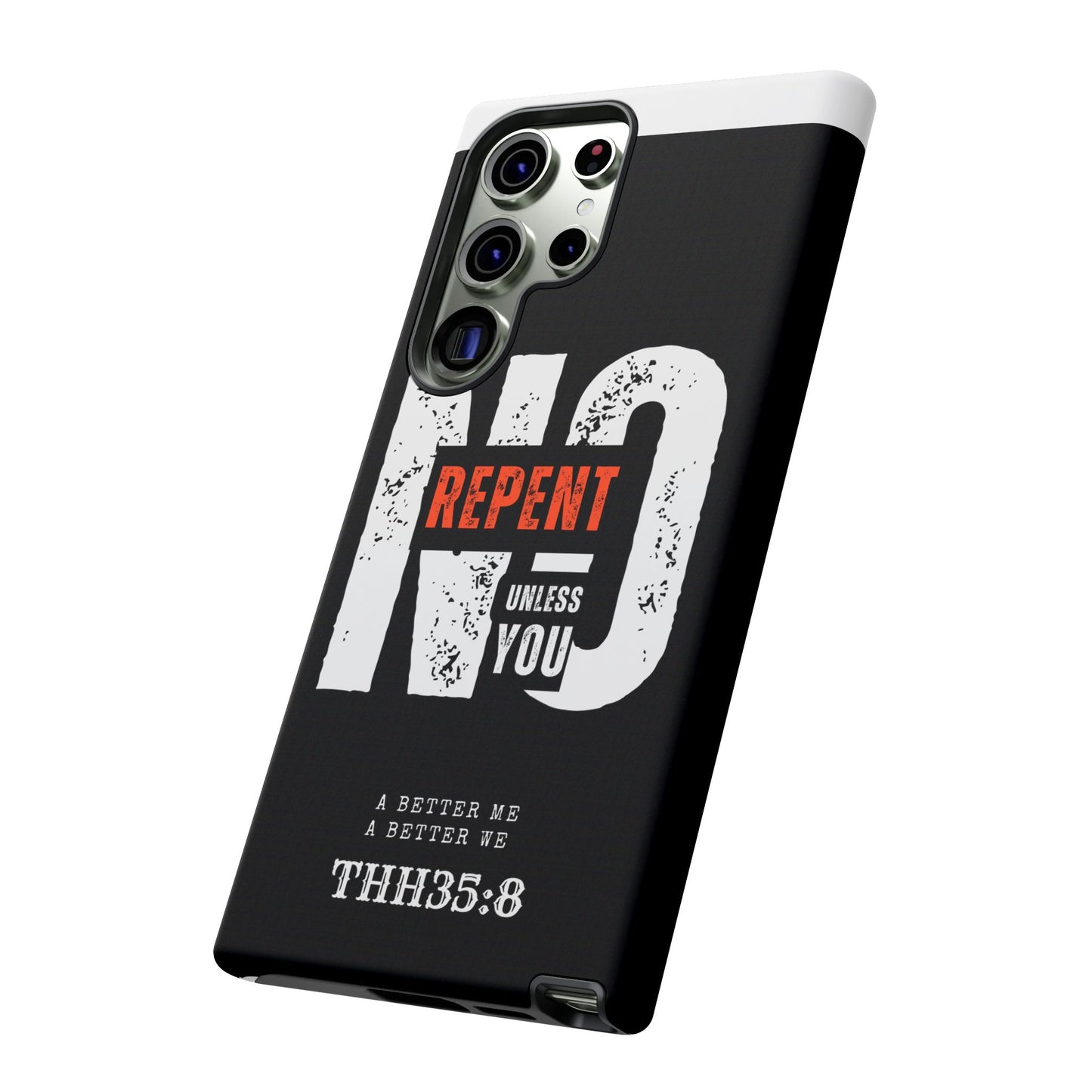 Repent Phone Case, Tough Phone Cover, Christian Gift, Scripture Phone Protector, Faith-Based Tech Accessory