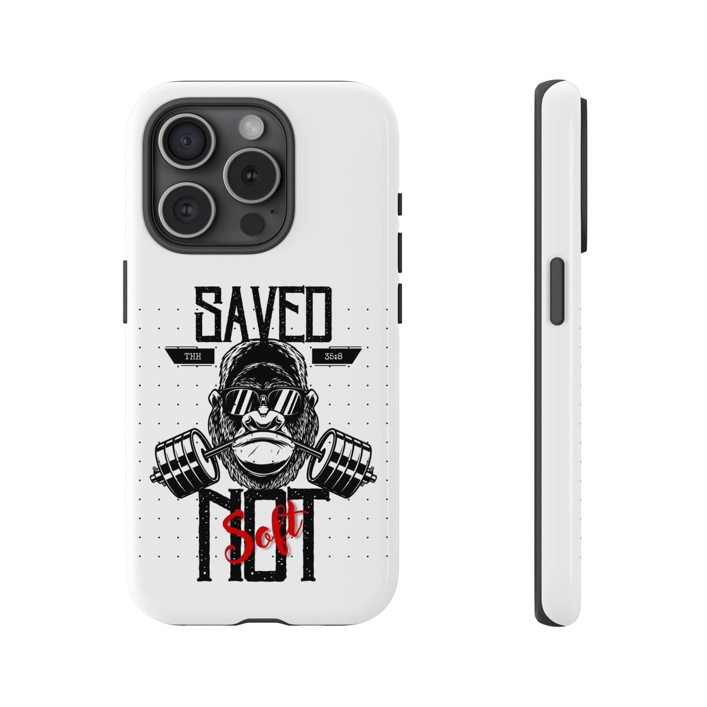 Tough Cases - Heavy Duty Phone Case for Fitness Lovers, Gym Accessories, Workout Gifts, Saved by Lift Design, Tough Armor
