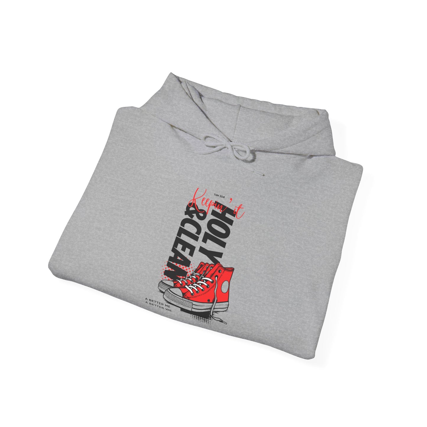 Holy Clean Unisex Hooded Sweatshirt, Cozy Sweatshirt Gift for Him/Her, Inspirational Hoodie, Stylish Christian Apparel, Church Eventwear
