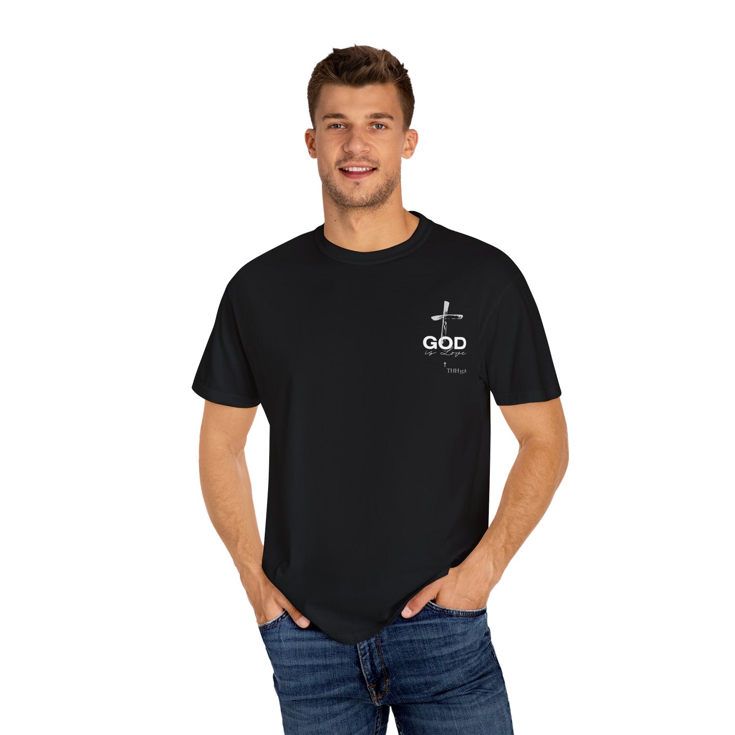 Inspirational Unisex T-Shirt - God is For Me, Faith-Based Apparel, Perfect Gift for Spiritual Occasions, Christian Garment-Dyed Shirt