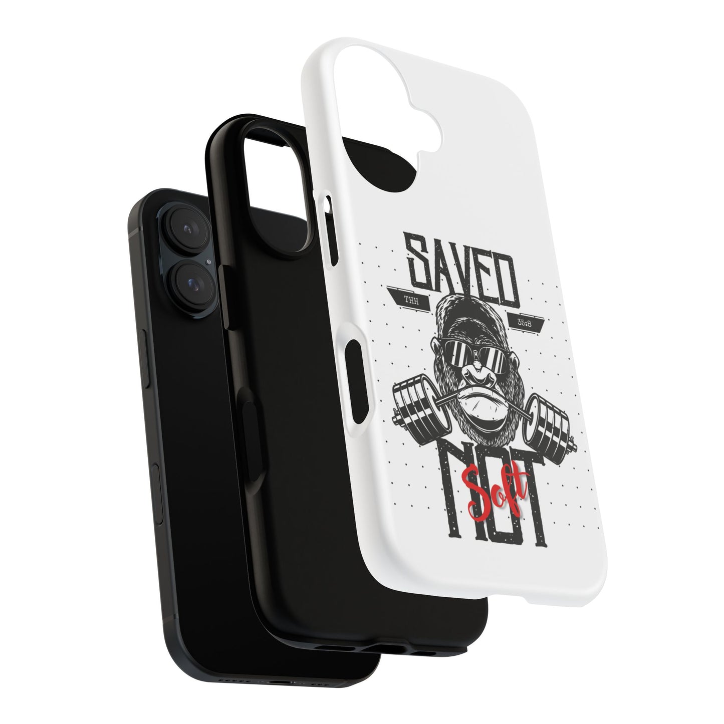Tough Cases - Heavy Duty Phone Case for Fitness Lovers, Gym Accessories, Workout Gifts, Saved by Lift Design, Tough Armor