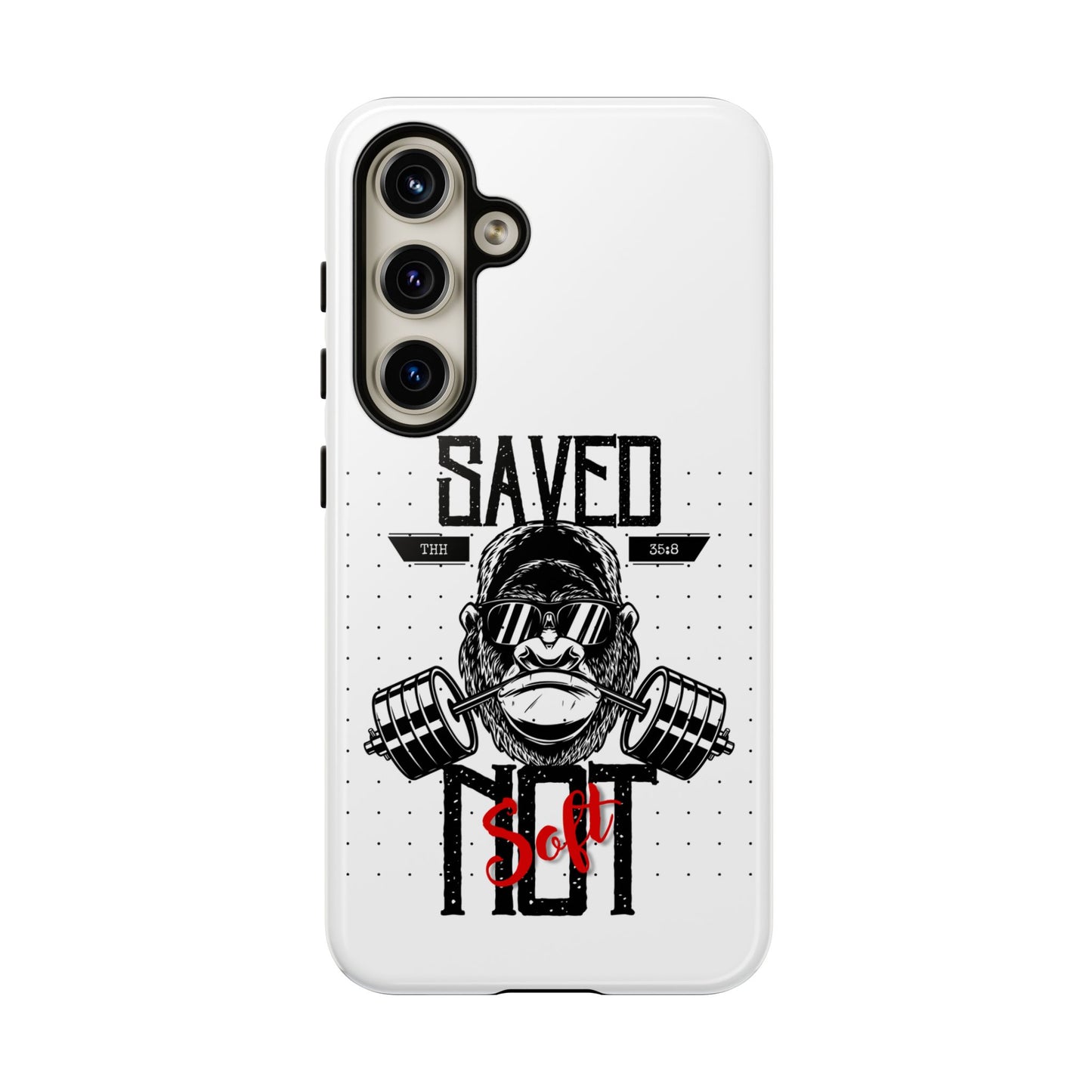 Tough Cases - Heavy Duty Phone Case for Fitness Lovers, Gym Accessories, Workout Gifts, Saved by Lift Design, Tough Armor