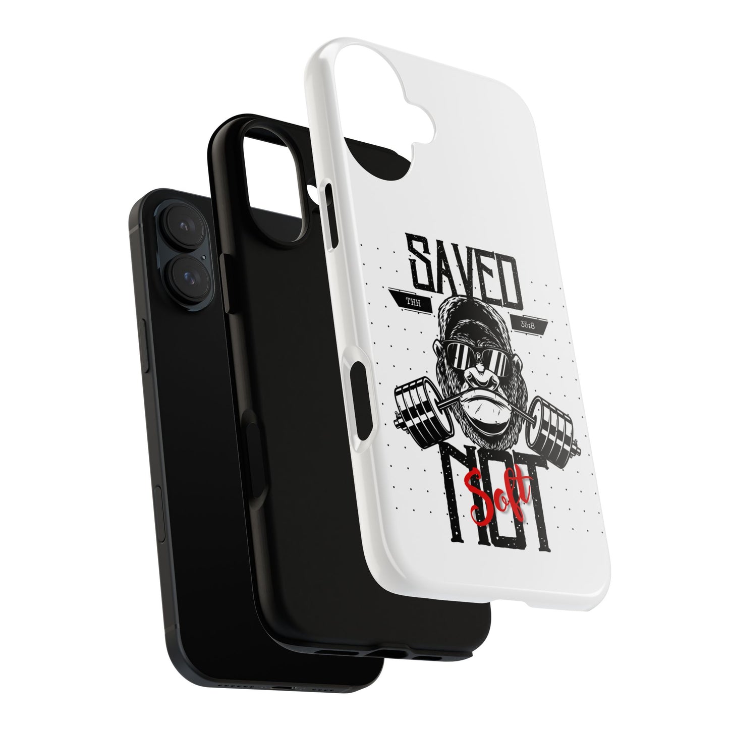 Tough Cases - Heavy Duty Phone Case for Fitness Lovers, Gym Accessories, Workout Gifts, Saved by Lift Design, Tough Armor