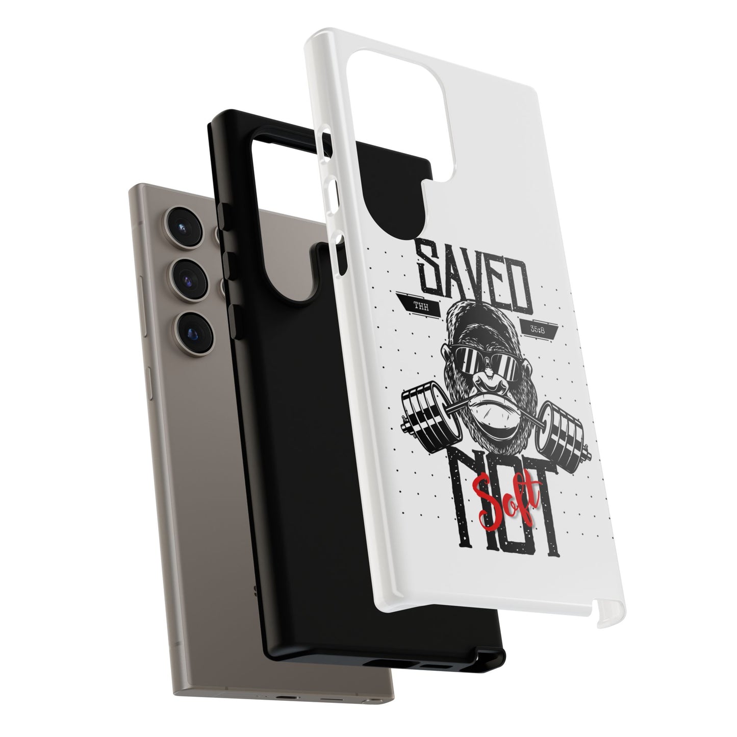 Tough Cases - Heavy Duty Phone Case for Fitness Lovers, Gym Accessories, Workout Gifts, Saved by Lift Design, Tough Armor