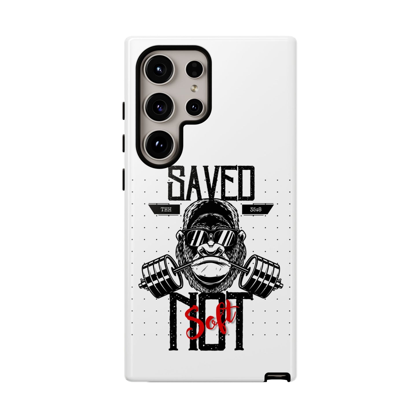 Tough Cases - Heavy Duty Phone Case for Fitness Lovers, Gym Accessories, Workout Gifts, Saved by Lift Design, Tough Armor