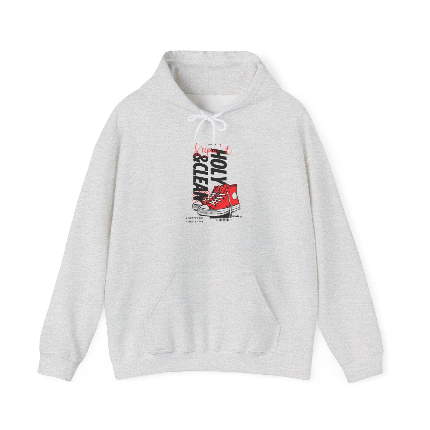 Holy Clean Unisex Hooded Sweatshirt, Cozy Sweatshirt Gift for Him/Her, Inspirational Hoodie, Stylish Christian Apparel, Church Eventwear