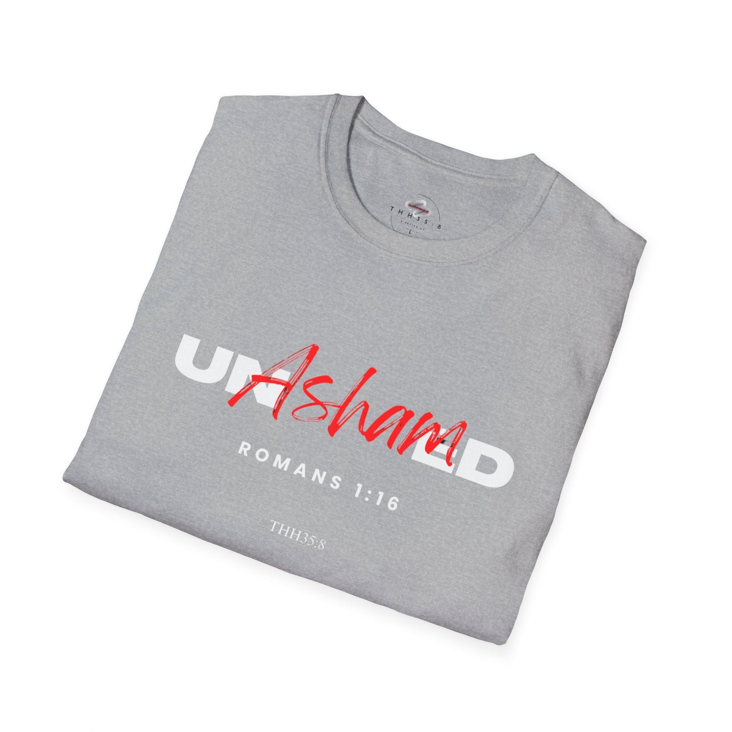Unisex Softstyle T-Shirt with 'UNSHARED' Design, Inspirational Apparel, Christian Gift, Casual Wear, Faith-Based Fashion.
