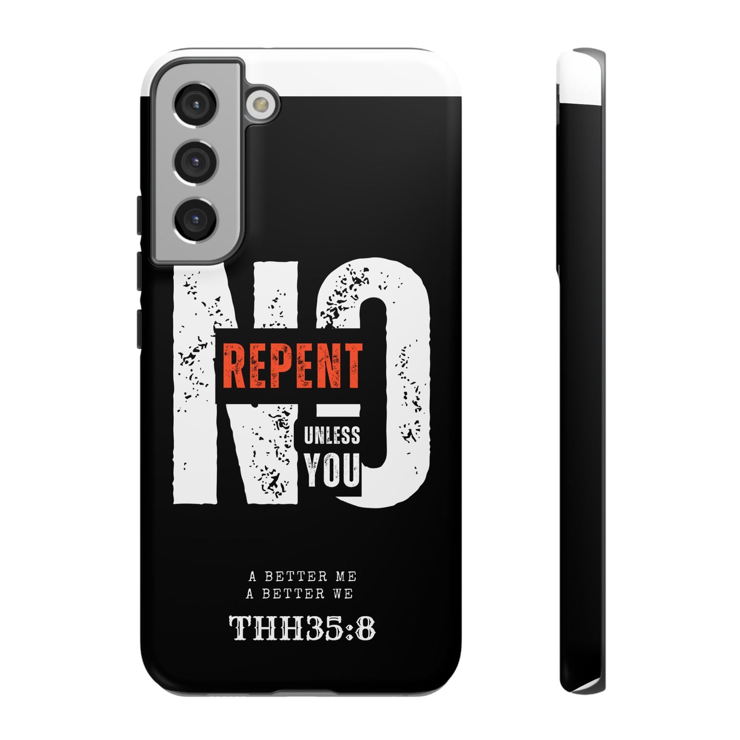 Repent Phone Case, Tough Phone Cover, Christian Gift, Scripture Phone Protector, Faith-Based Tech Accessory