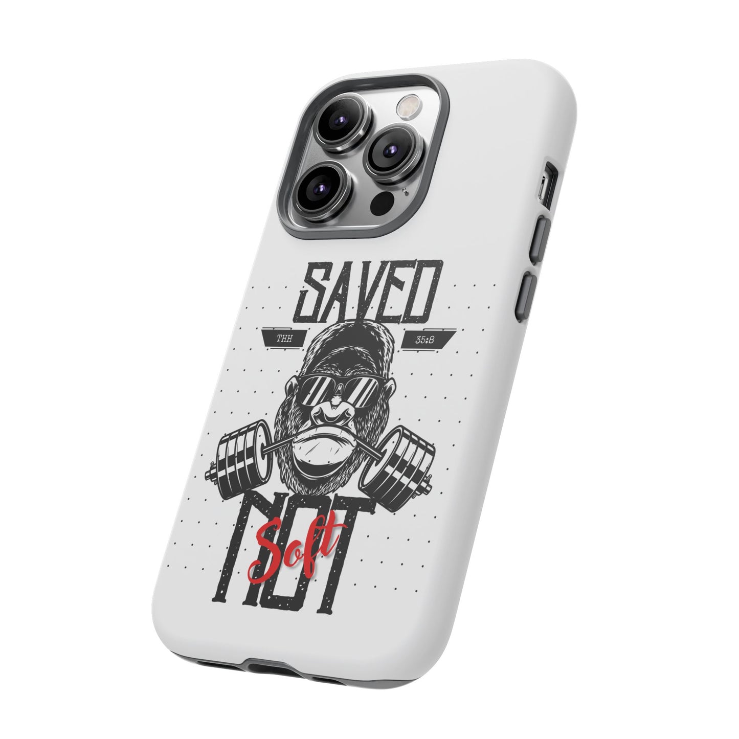 Tough Cases - Heavy Duty Phone Case for Fitness Lovers, Gym Accessories, Workout Gifts, Saved by Lift Design, Tough Armor