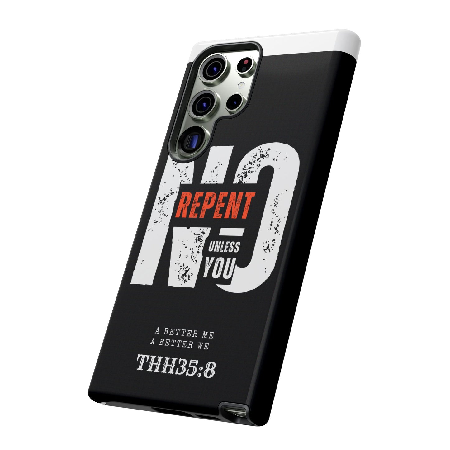 Repent Phone Case, Tough Phone Cover, Christian Gift, Scripture Phone Protector, Faith-Based Tech Accessory