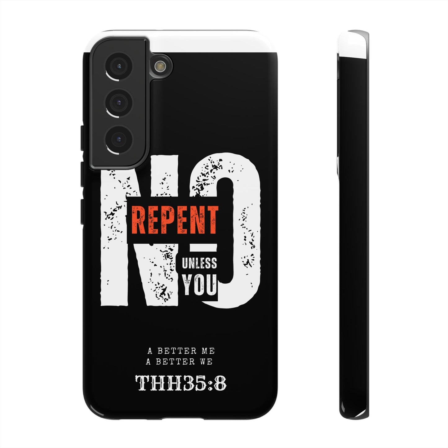 Repent Phone Case, Tough Phone Cover, Christian Gift, Scripture Phone Protector, Faith-Based Tech Accessory