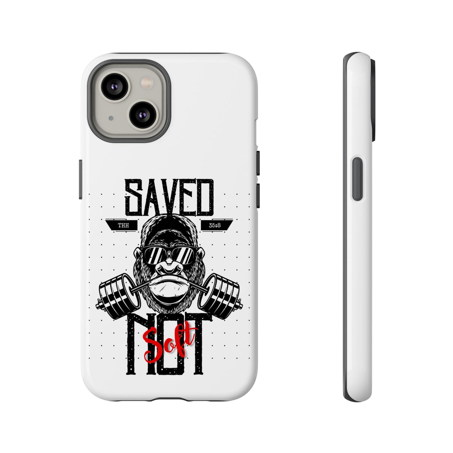 Tough Cases - Heavy Duty Phone Case for Fitness Lovers, Gym Accessories, Workout Gifts, Saved by Lift Design, Tough Armor