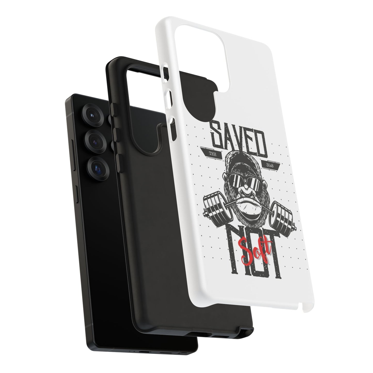 Tough Cases - Heavy Duty Phone Case for Fitness Lovers, Gym Accessories, Workout Gifts, Saved by Lift Design, Tough Armor