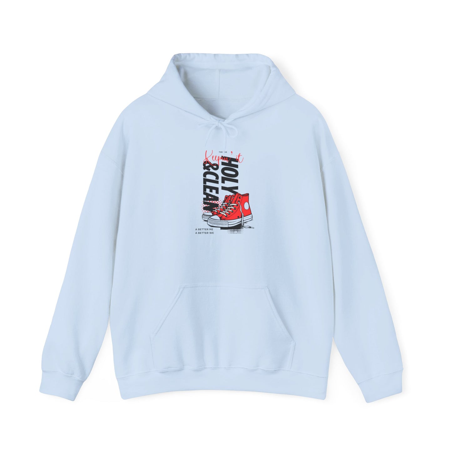 Holy Clean Unisex Hooded Sweatshirt, Cozy Sweatshirt Gift for Him/Her, Inspirational Hoodie, Stylish Christian Apparel, Church Eventwear