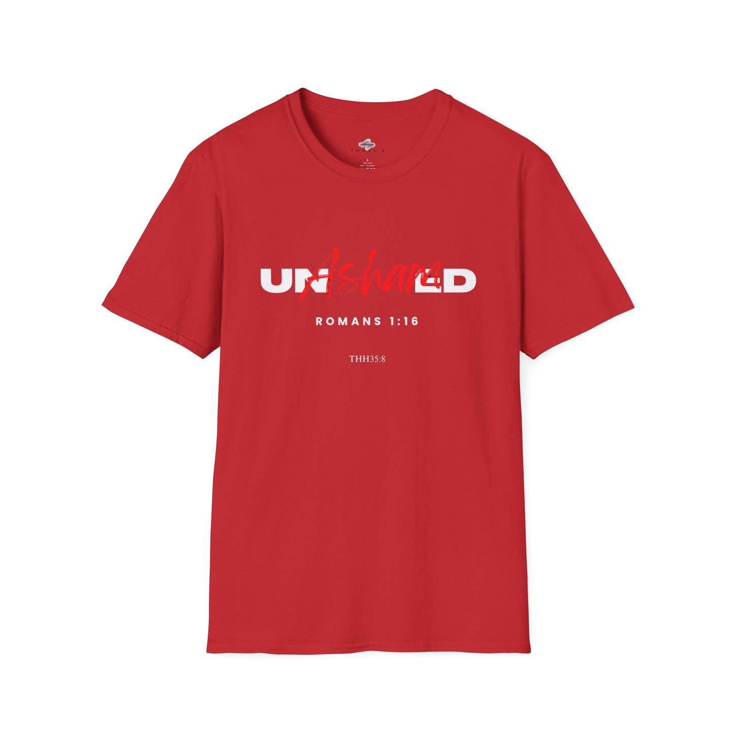 Unisex Softstyle T-Shirt with 'UNSHARED' Design, Inspirational Apparel, Christian Gift, Casual Wear, Faith-Based Fashion.