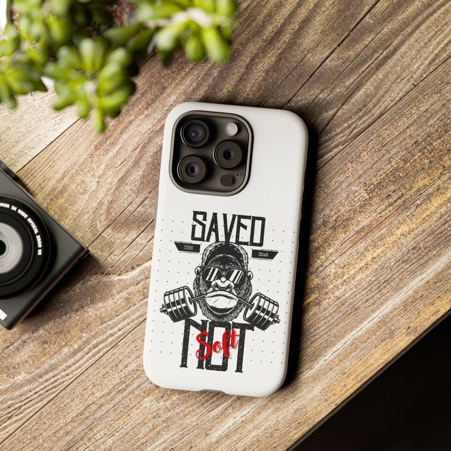 Tough Cases - Heavy Duty Phone Case for Fitness Lovers, Gym Accessories, Workout Gifts, Saved by Lift Design, Tough Armor