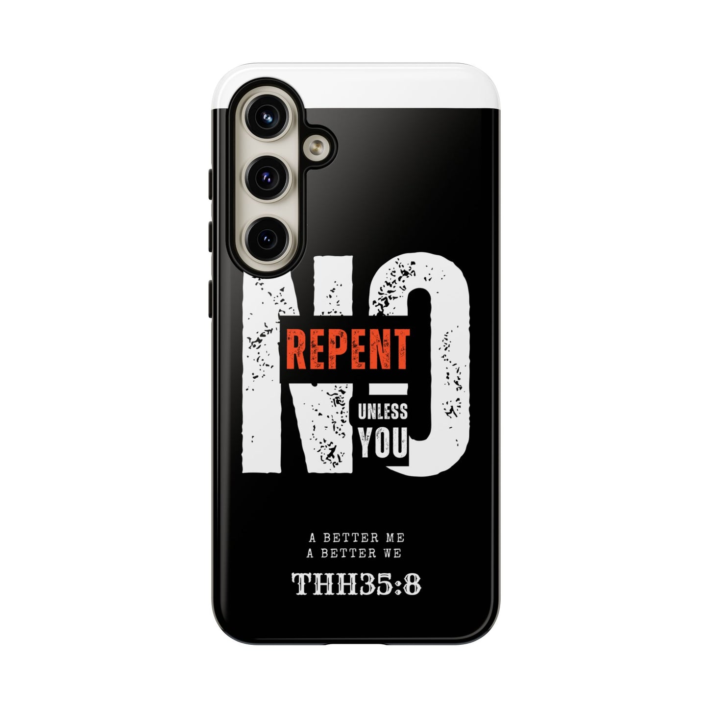 Repent Phone Case, Tough Phone Cover, Christian Gift, Scripture Phone Protector, Faith-Based Tech Accessory