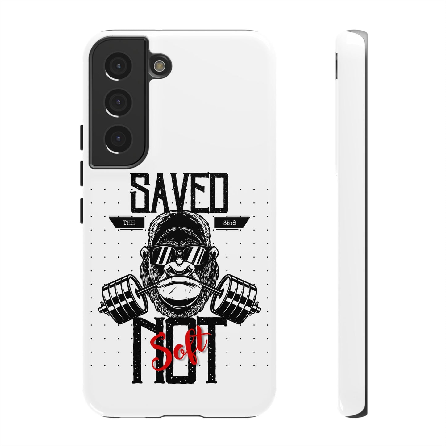 Tough Cases - Heavy Duty Phone Case for Fitness Lovers, Gym Accessories, Workout Gifts, Saved by Lift Design, Tough Armor