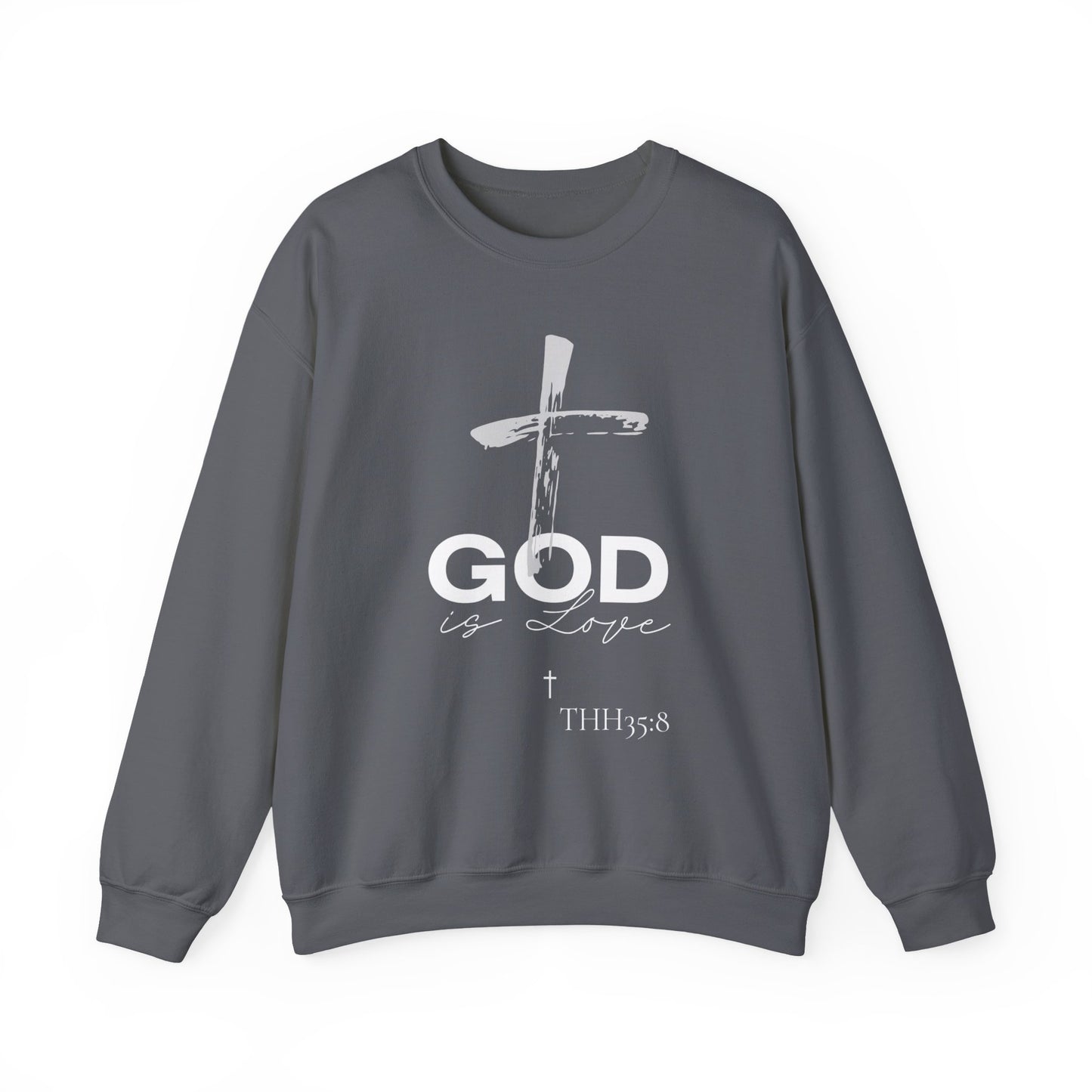 Faith-Inspired Crewneck Sweatshirt | Cozy Christian Apparel, Religious Gift, God is Love, Perfect for Church and Everyday Wear